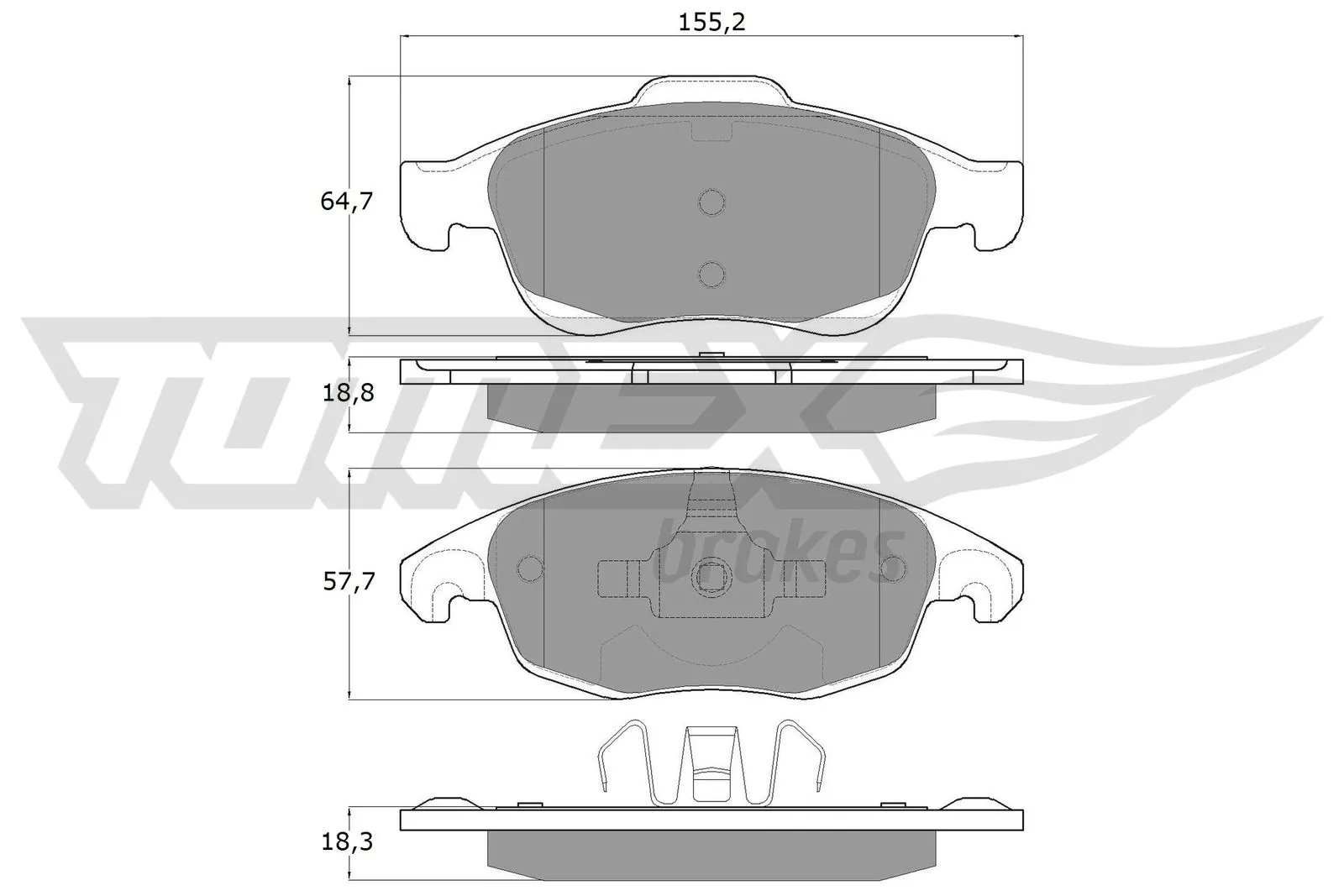 Brake Pad Set, disc brake TX 14-84