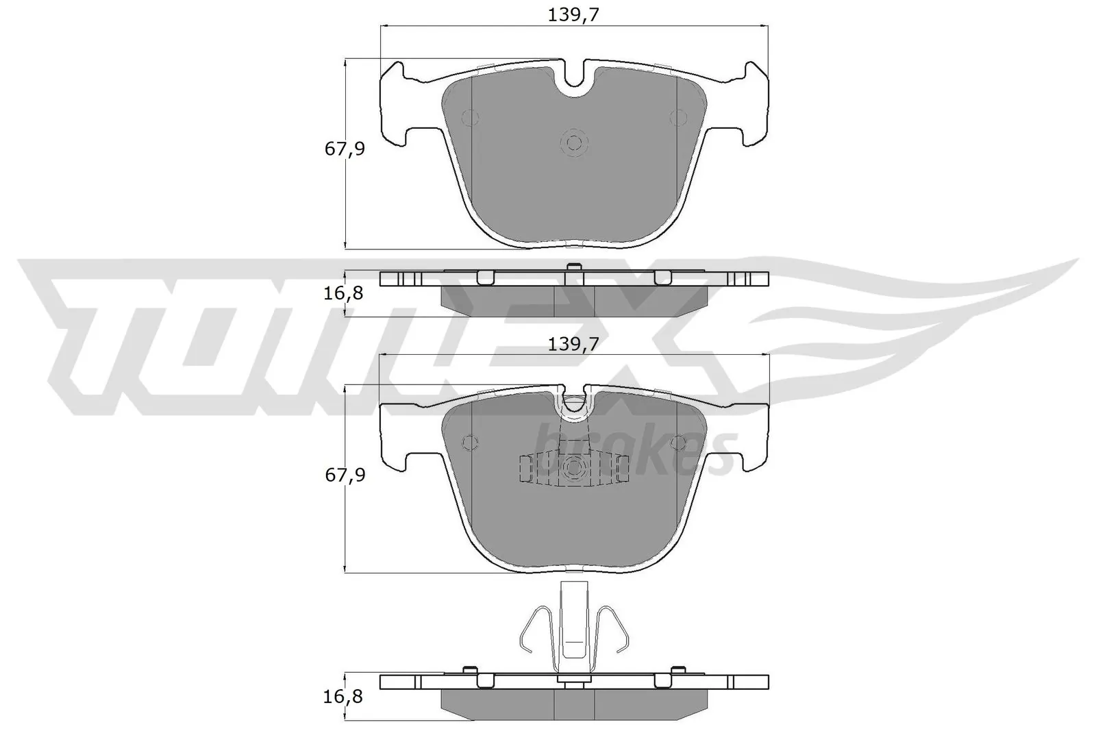 Brake Pad Set, disc brake TX 16-67