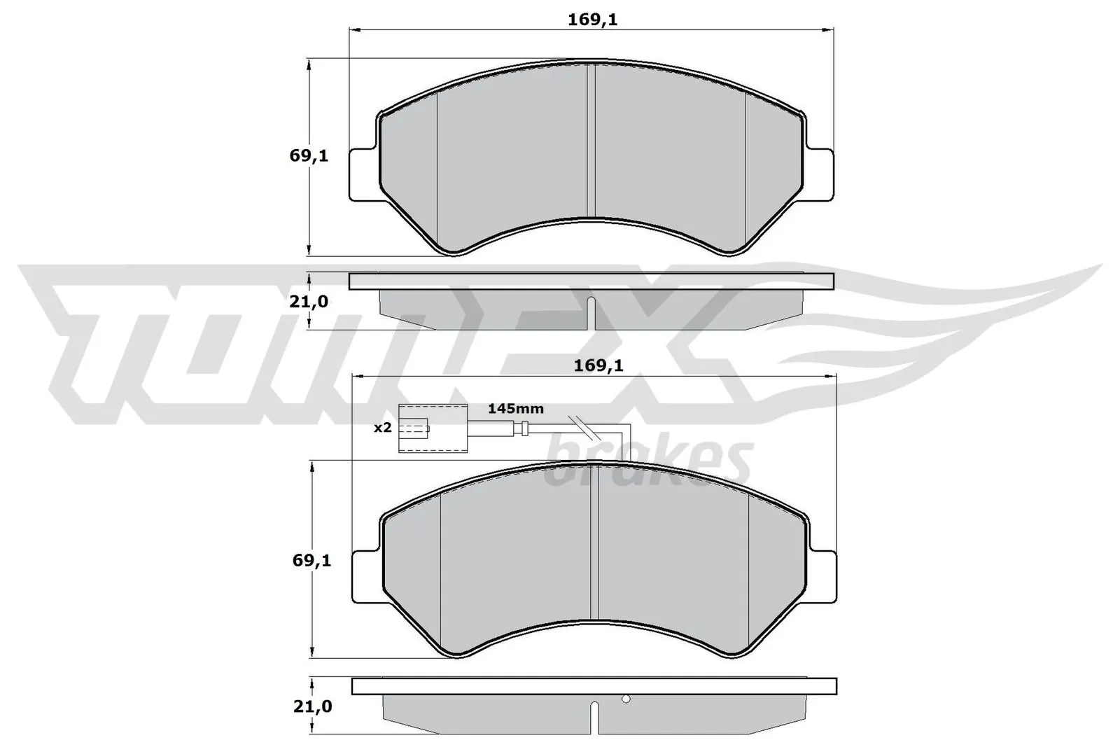 Brake Pad Set, disc brake TX 17-19