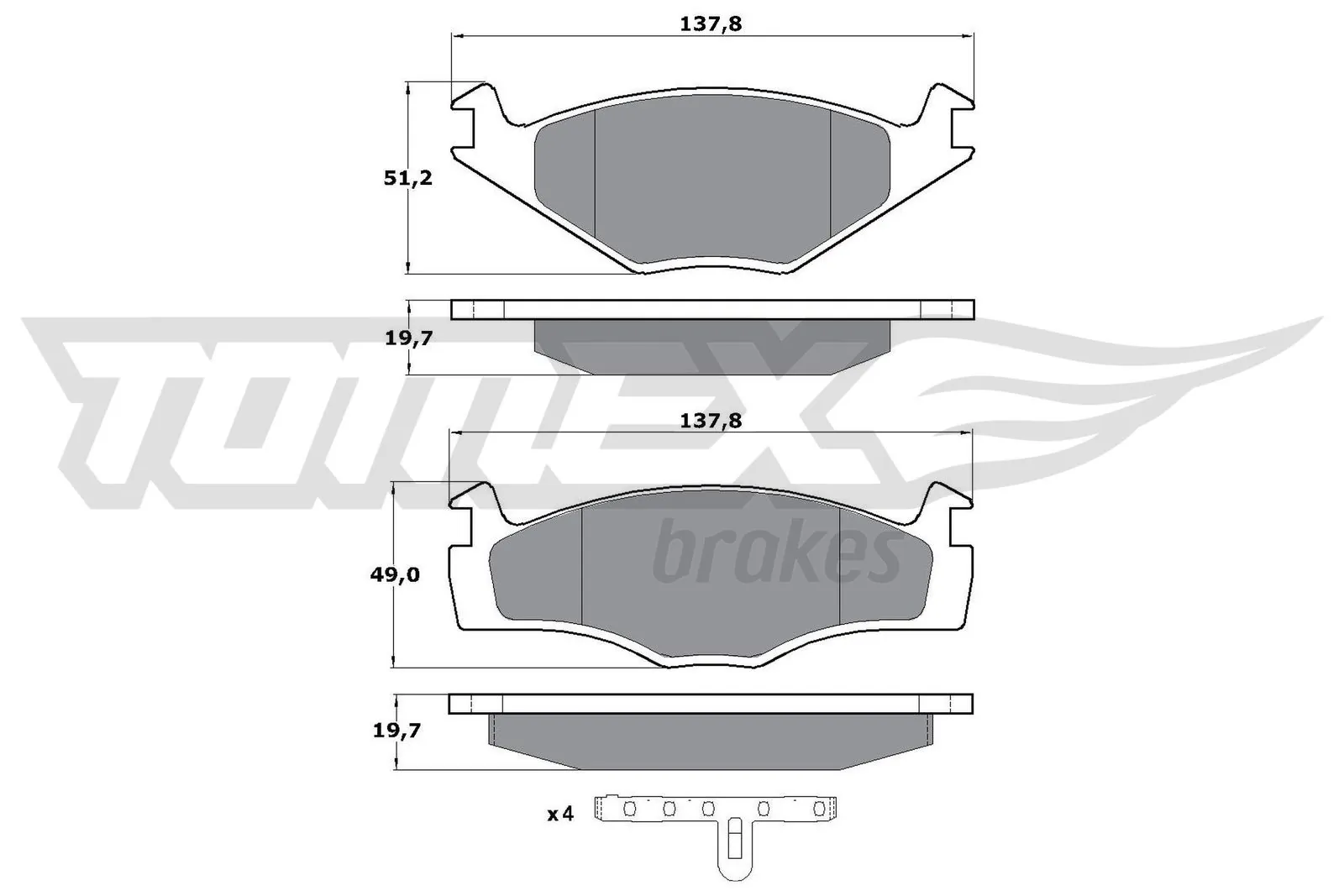 Brake Pad Set, disc brake TX 10-53