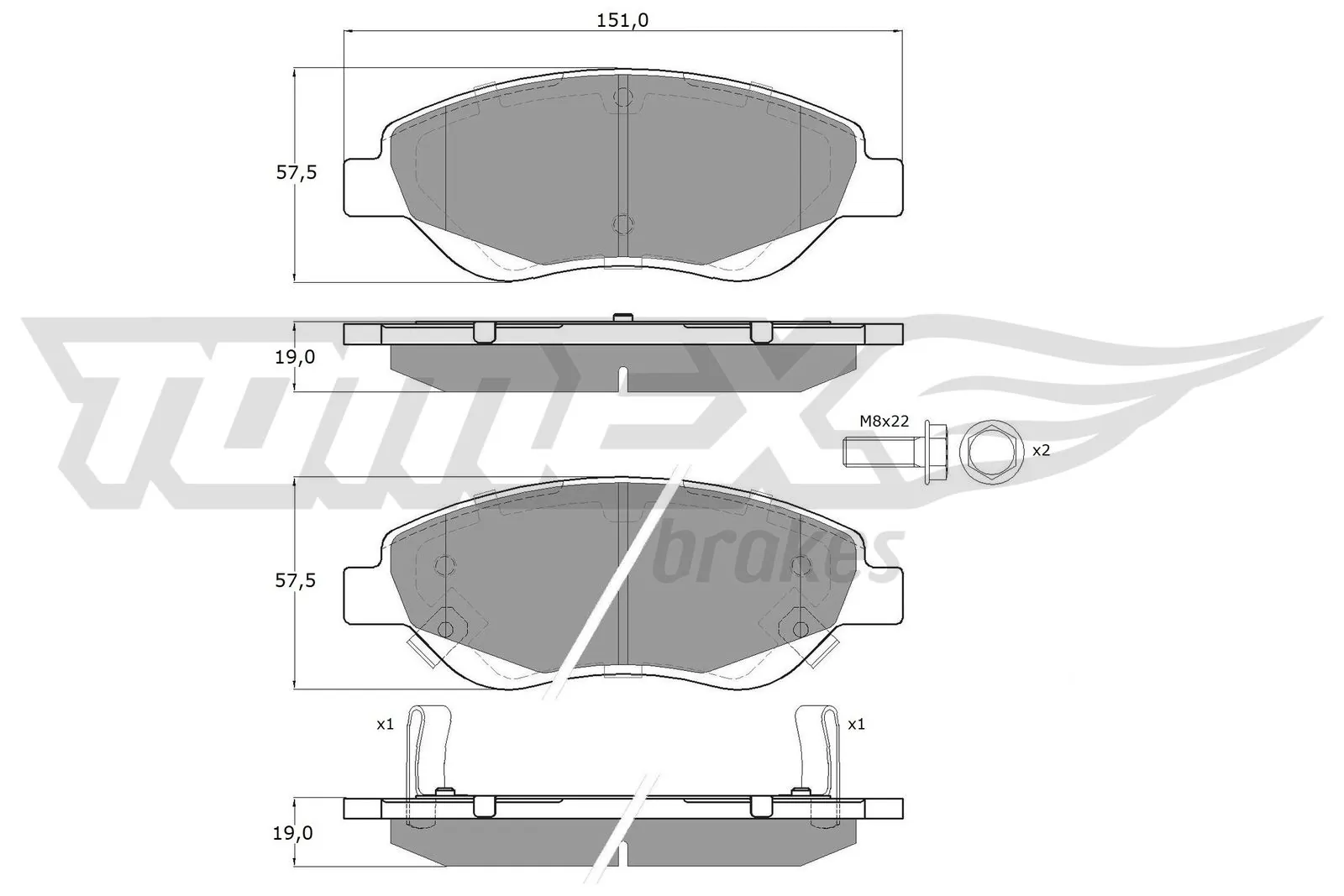 Brake Pad Set, disc brake TX 12-501