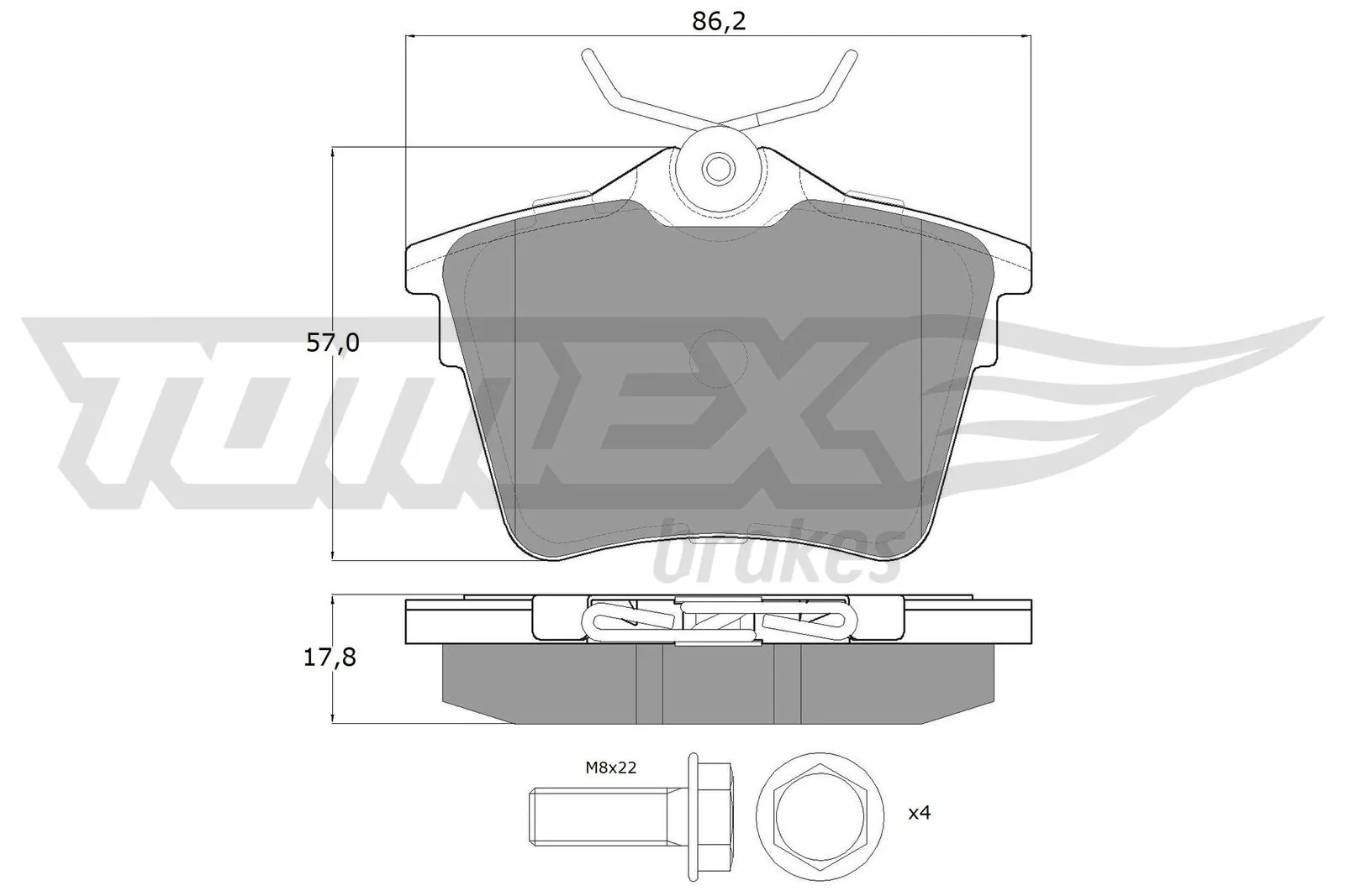 Brake Pad Set, disc brake TX 14-69