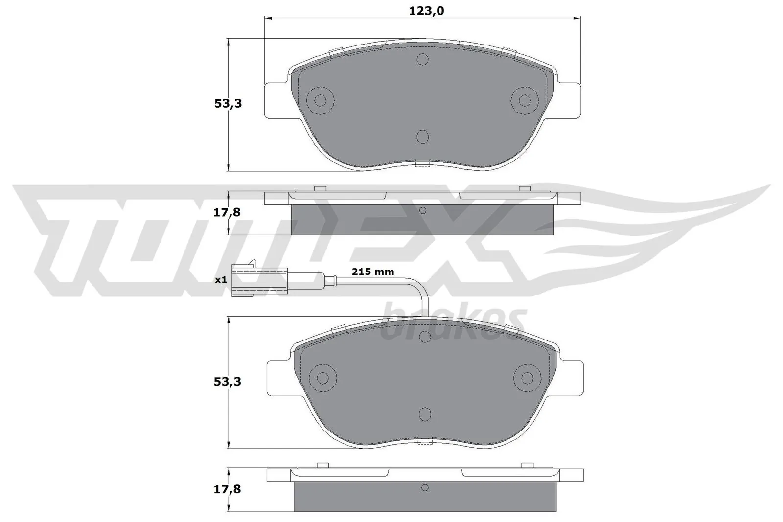Brake Pad Set, disc brake TX 12-48