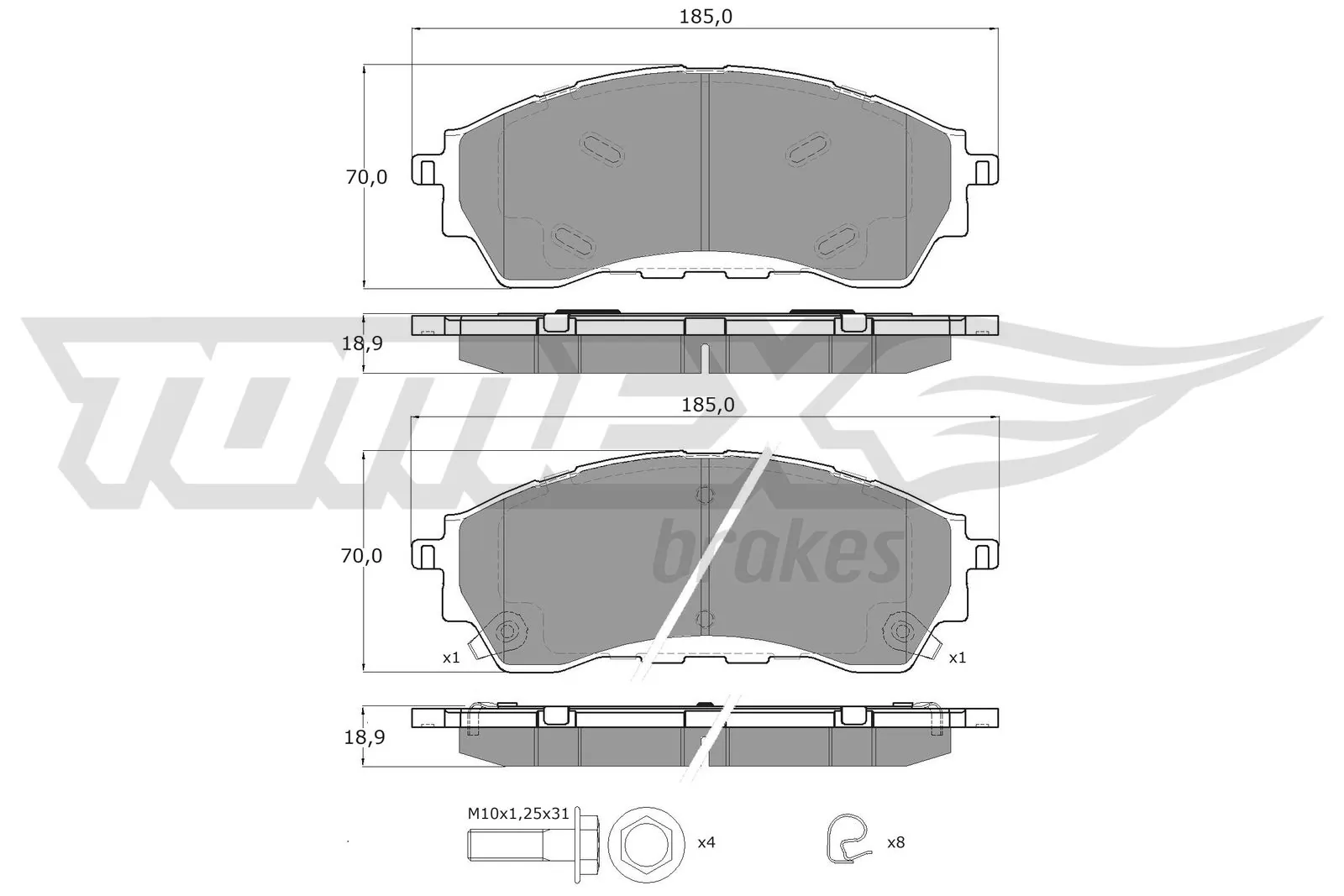 Brake Pad Set, disc brake TX 60-23