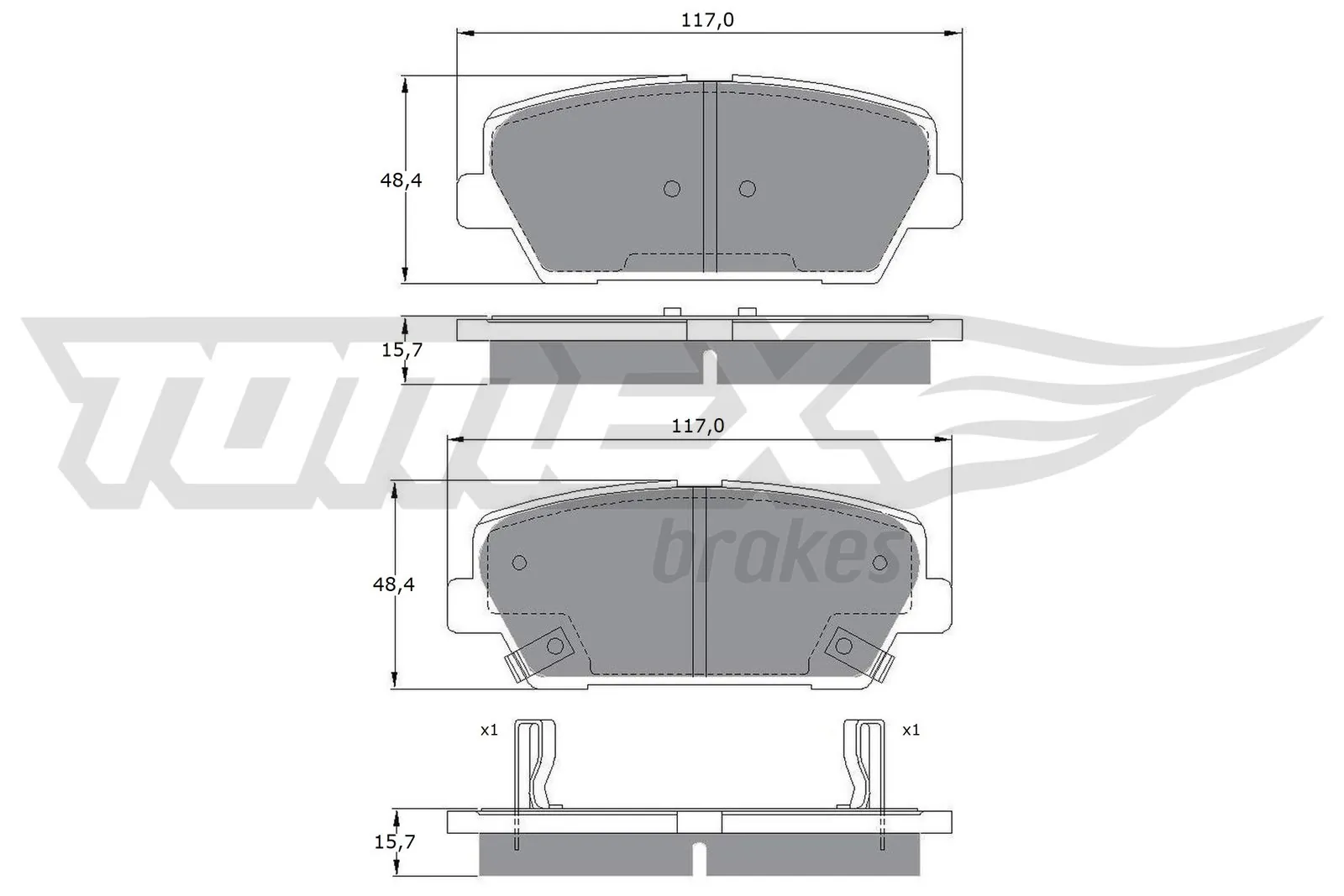 Brake Pad Set, disc brake TX 17-45