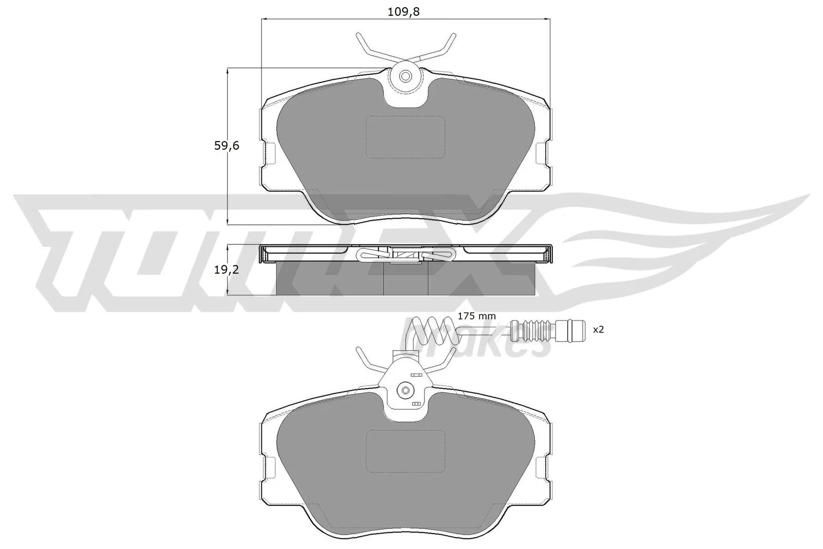 Brake Pad Set, disc brake TX 10-211