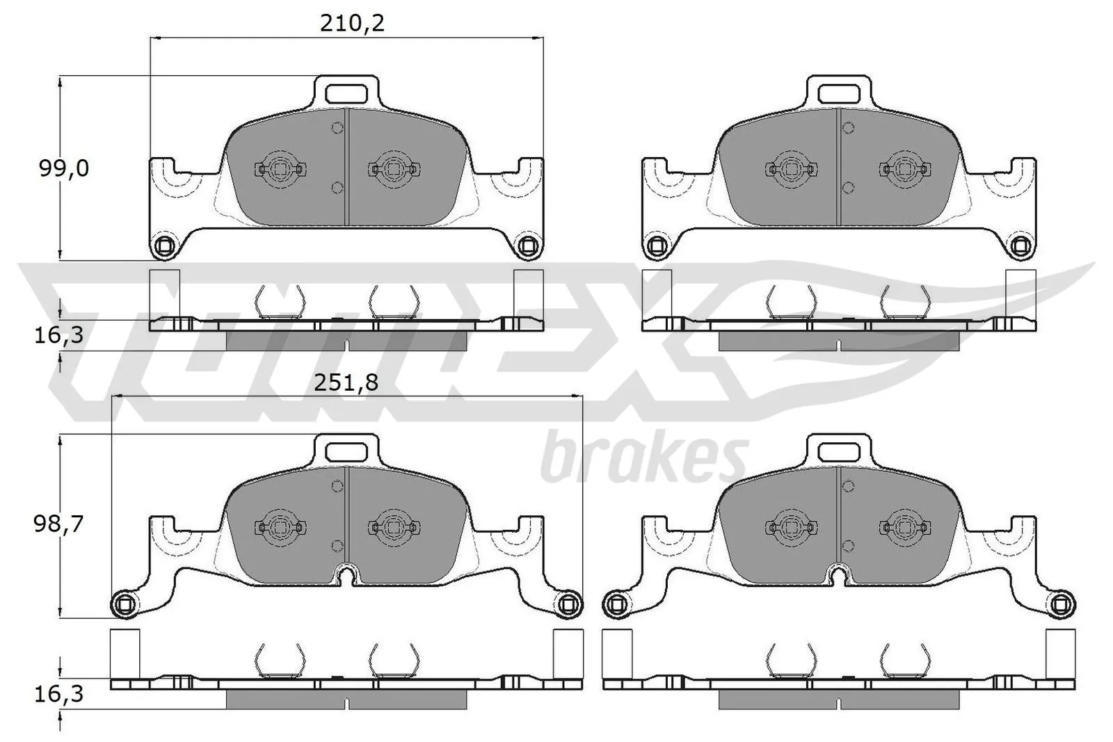 Brake Pad Set, disc brake TX 18-22