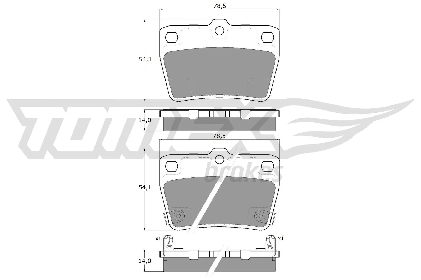 Brake Pad Set, disc brake TX 13-86