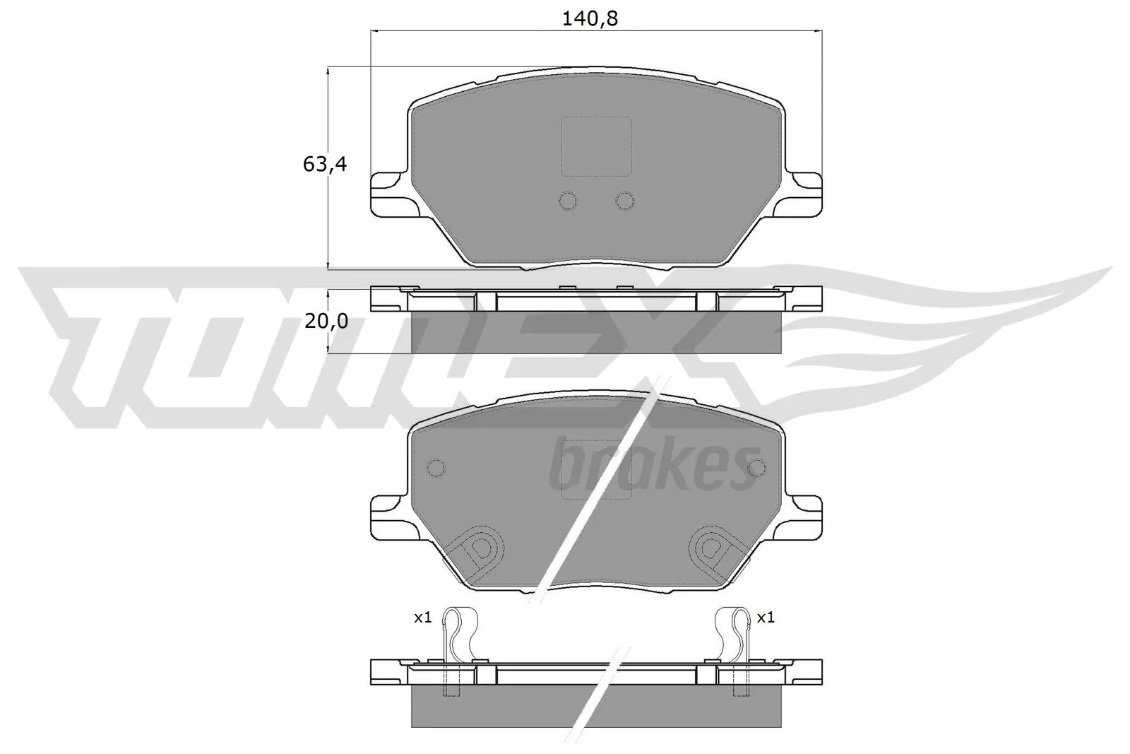 Brake Pad Set, disc brake TX 18-17