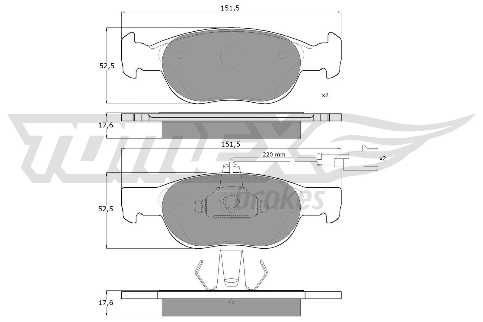 Brake Pad Set, disc brake TX 10-711