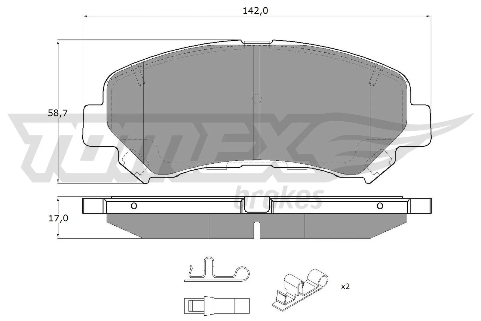 Brake Pad Set, disc brake TX 15-97