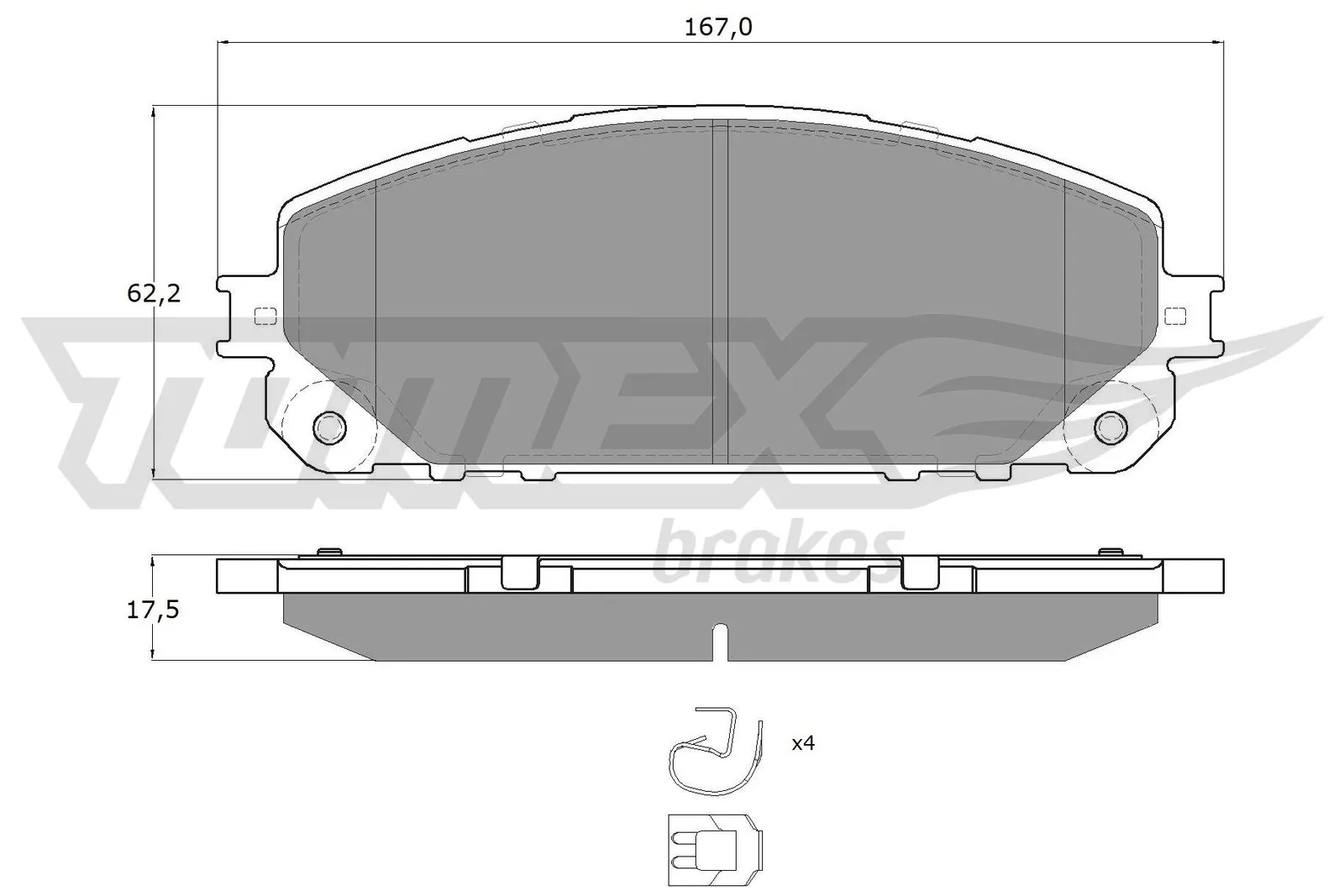 Brake Pad Set, disc brake TX 18-80
