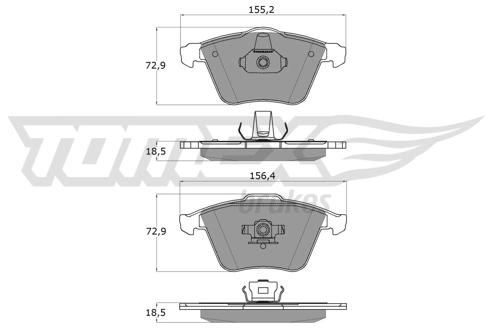 Brake Pad Set, disc brake TX 15-26