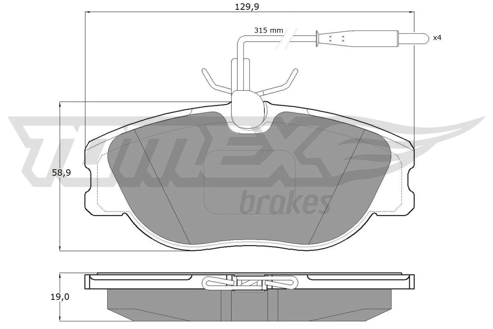 Brake Pad Set, disc brake TX 12-442