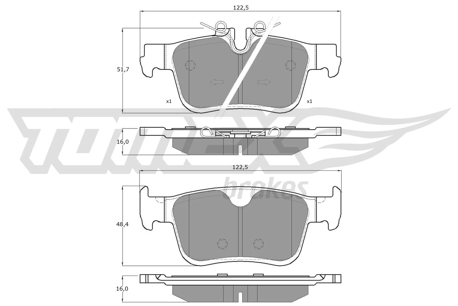 Brake Pad Set, disc brake TX 18-872