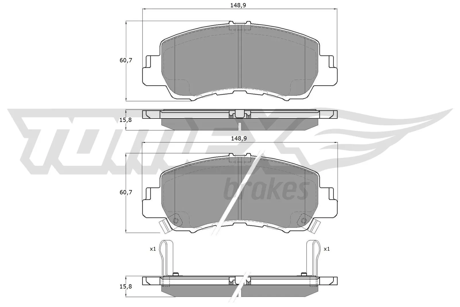 Brake Pad Set, disc brake TX 60-15