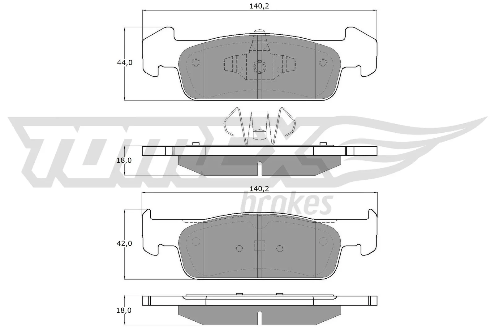 Brake Pad Set, disc brake TX 18-62