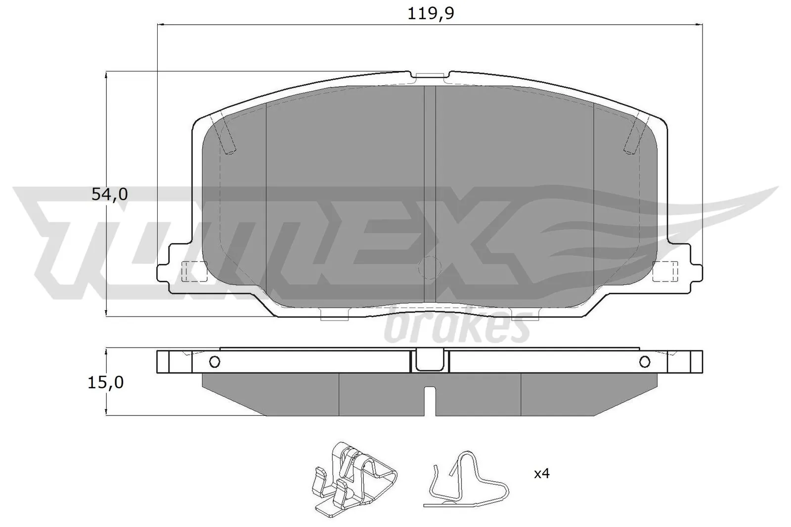 Brake Pad Set, disc brake TX 13-69
