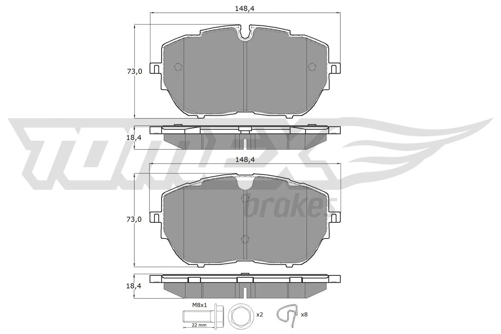 Brake Pad Set, disc brake TX 18-65