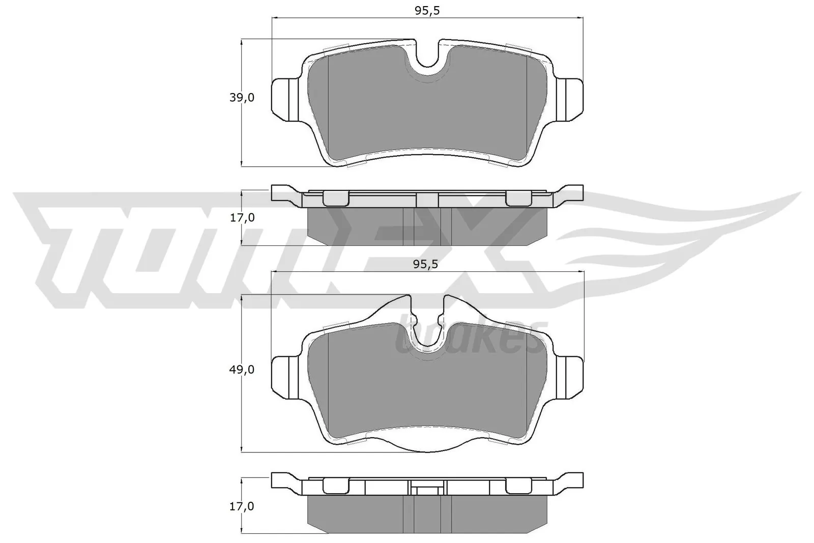 Brake Pad Set, disc brake TX 16-05