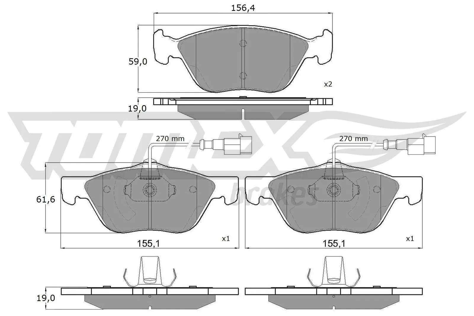 Brake Pad Set, disc brake TX 15-05