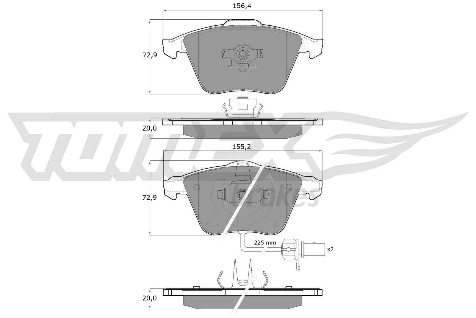 Brake Pad Set, disc brake TX 14-23