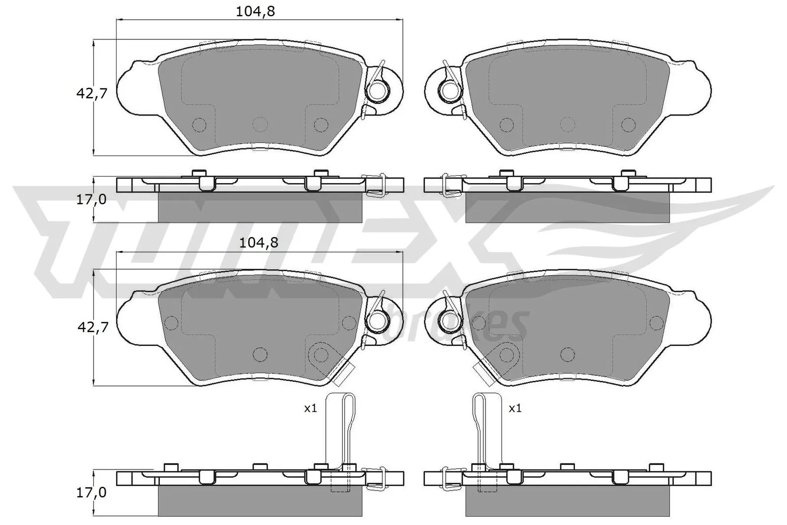 Brake Pad Set, disc brake TX 14-12