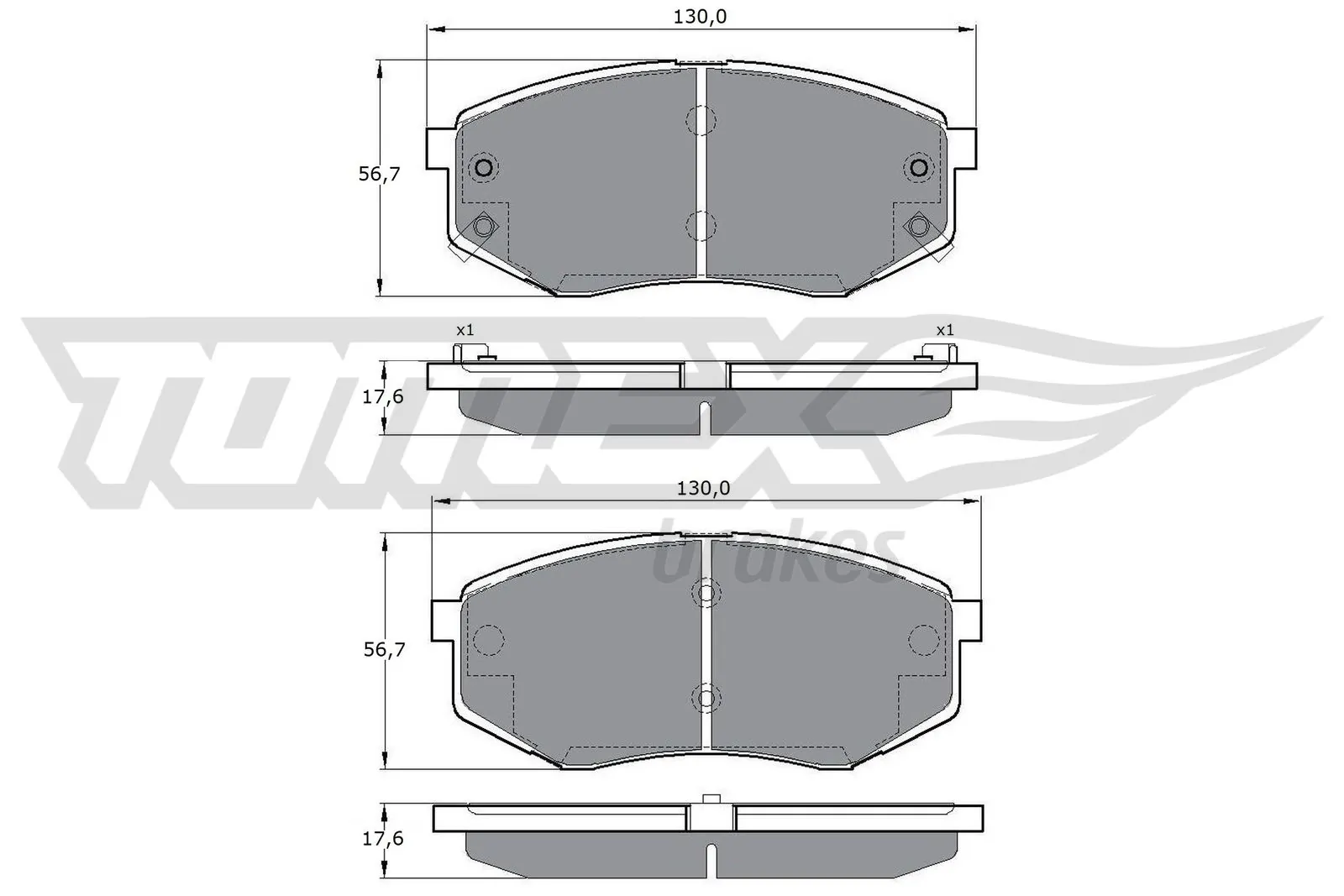 Brake Pad Set, disc brake TX 17-08