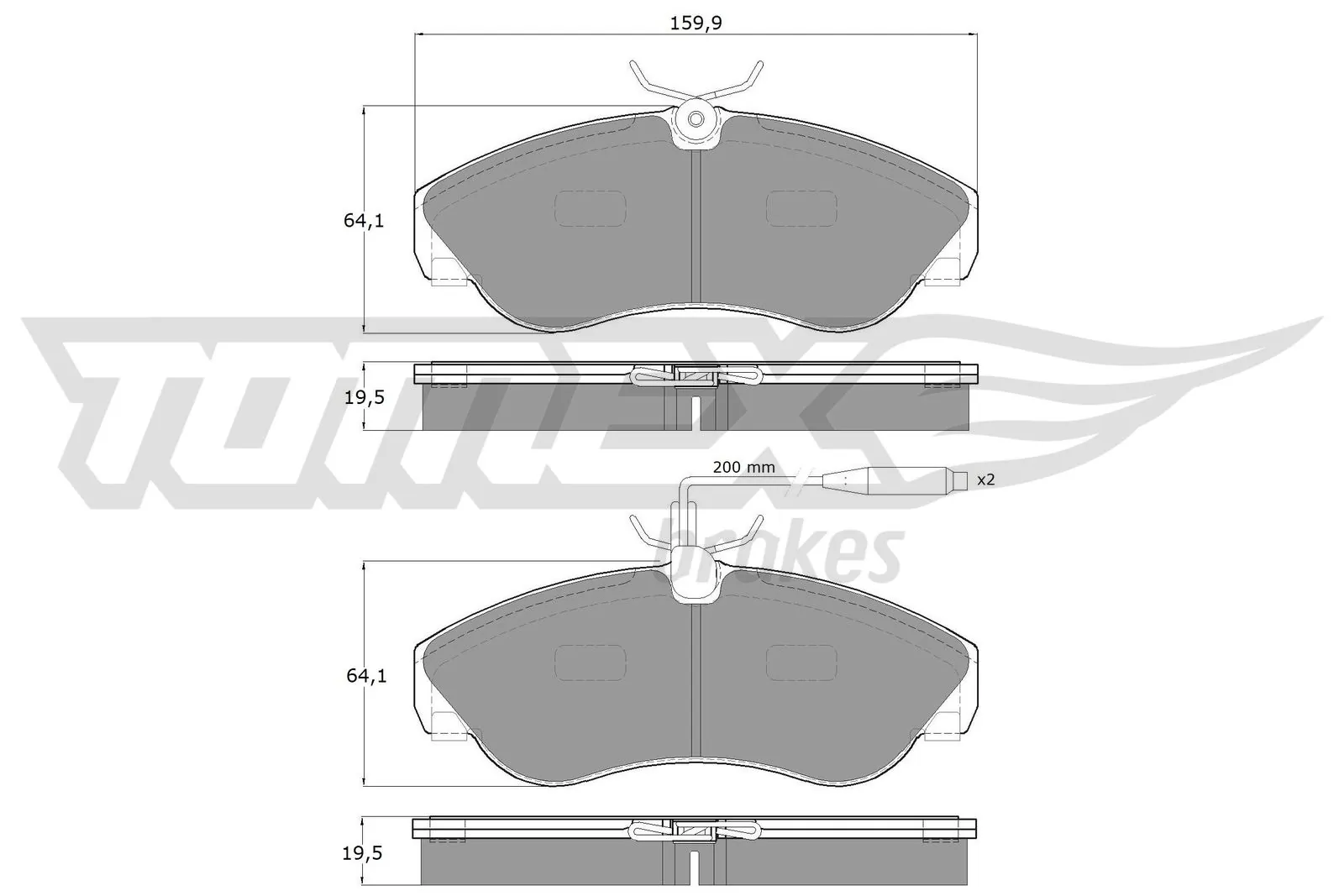 Brake Pad Set, disc brake TX 11-73