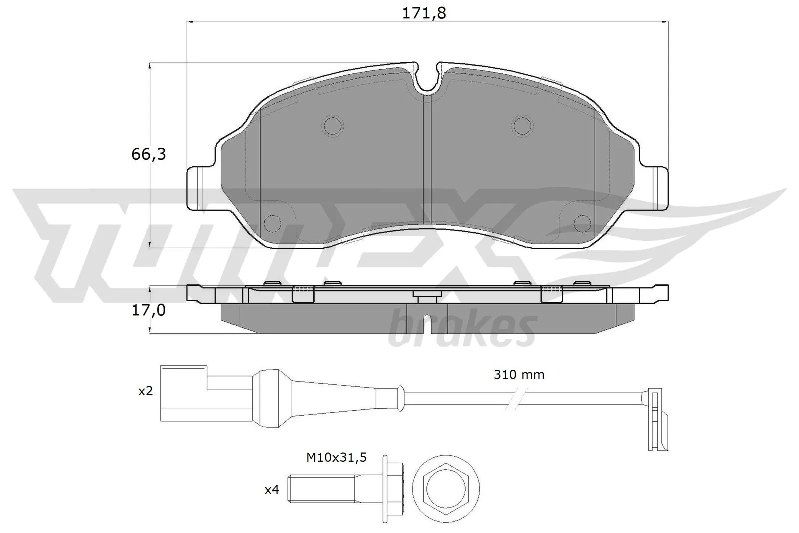 Brake Pad Set, disc brake TX 18-04