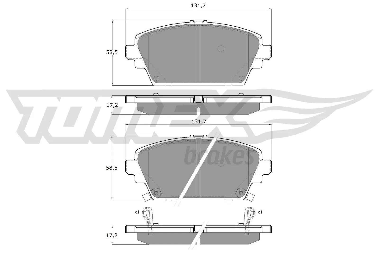 Brake Pad Set, disc brake TX 12-63