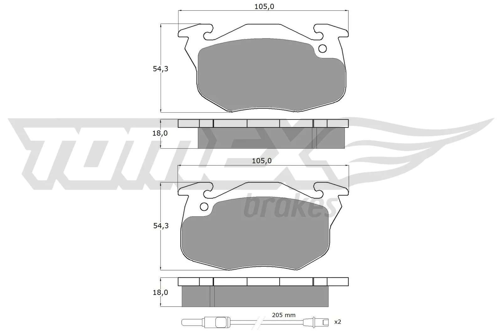 Brake Pad Set, disc brake TX 10-34