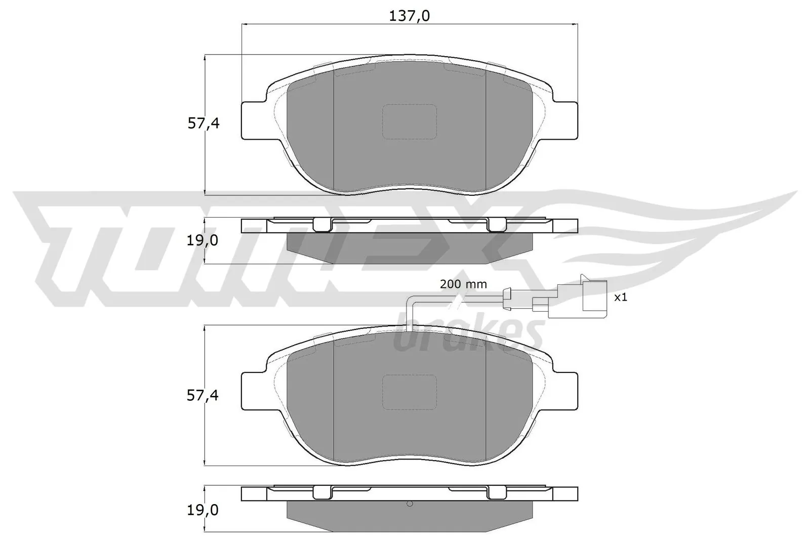 Brake Pad Set, disc brake TX 12-49