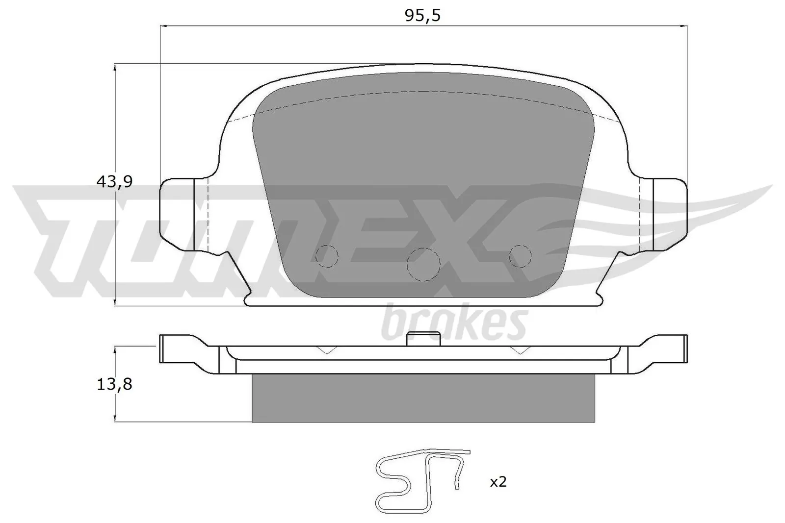 Brake Pad Set, disc brake TX 16-06