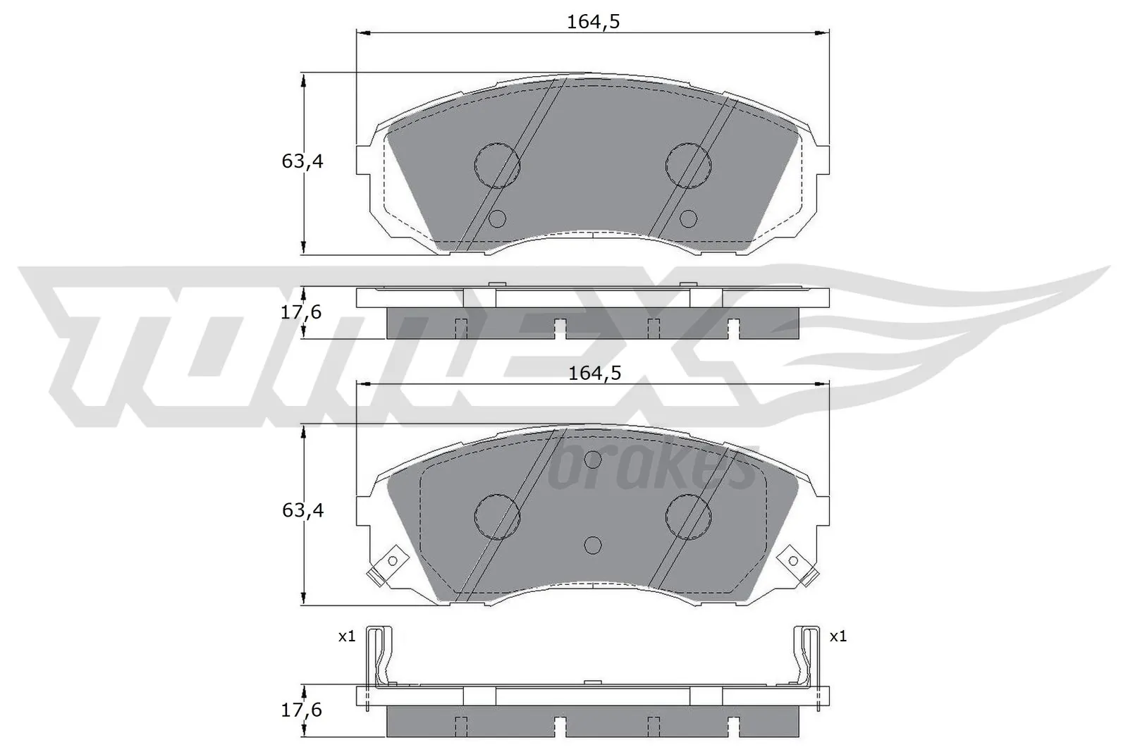 Brake Pad Set, disc brake TX 17-49