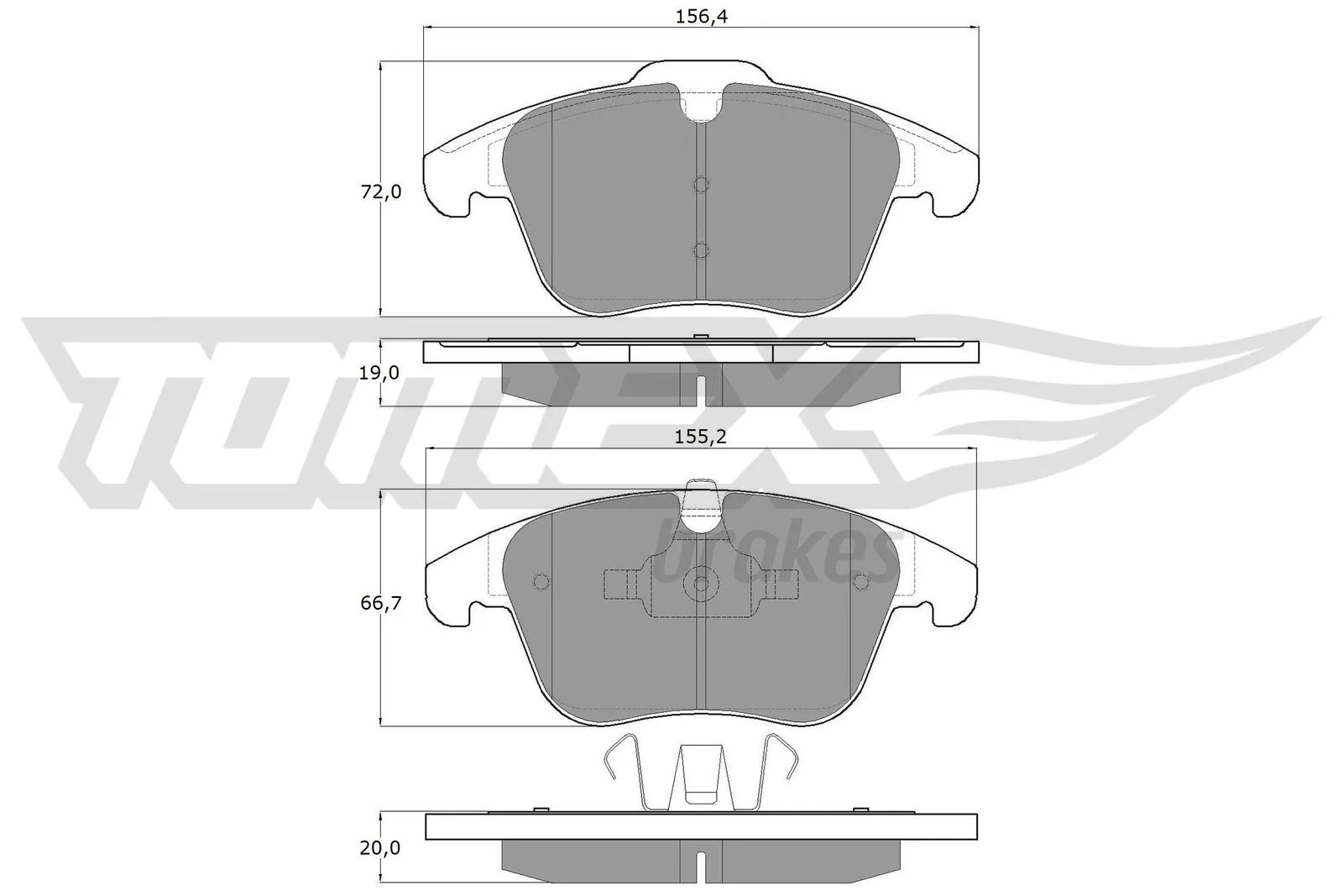 Brake Pad Set, disc brake TX 14-47