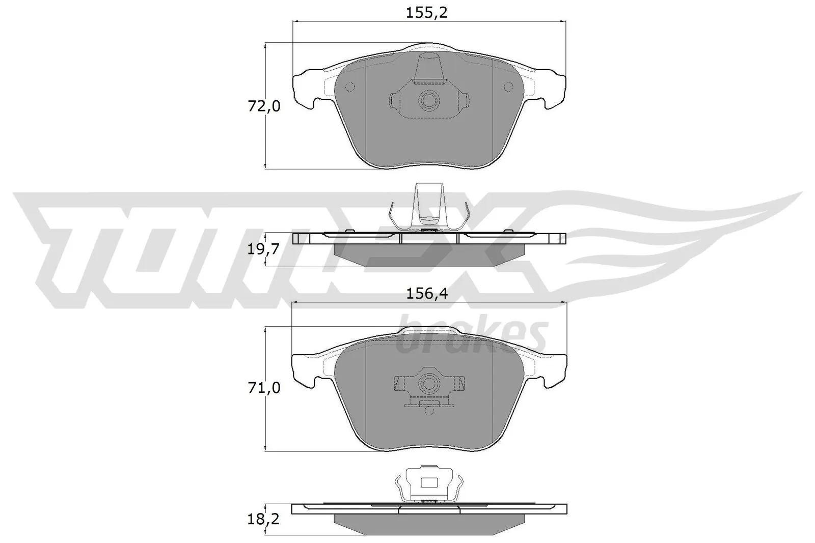 Brake Pad Set, disc brake TX 17-74