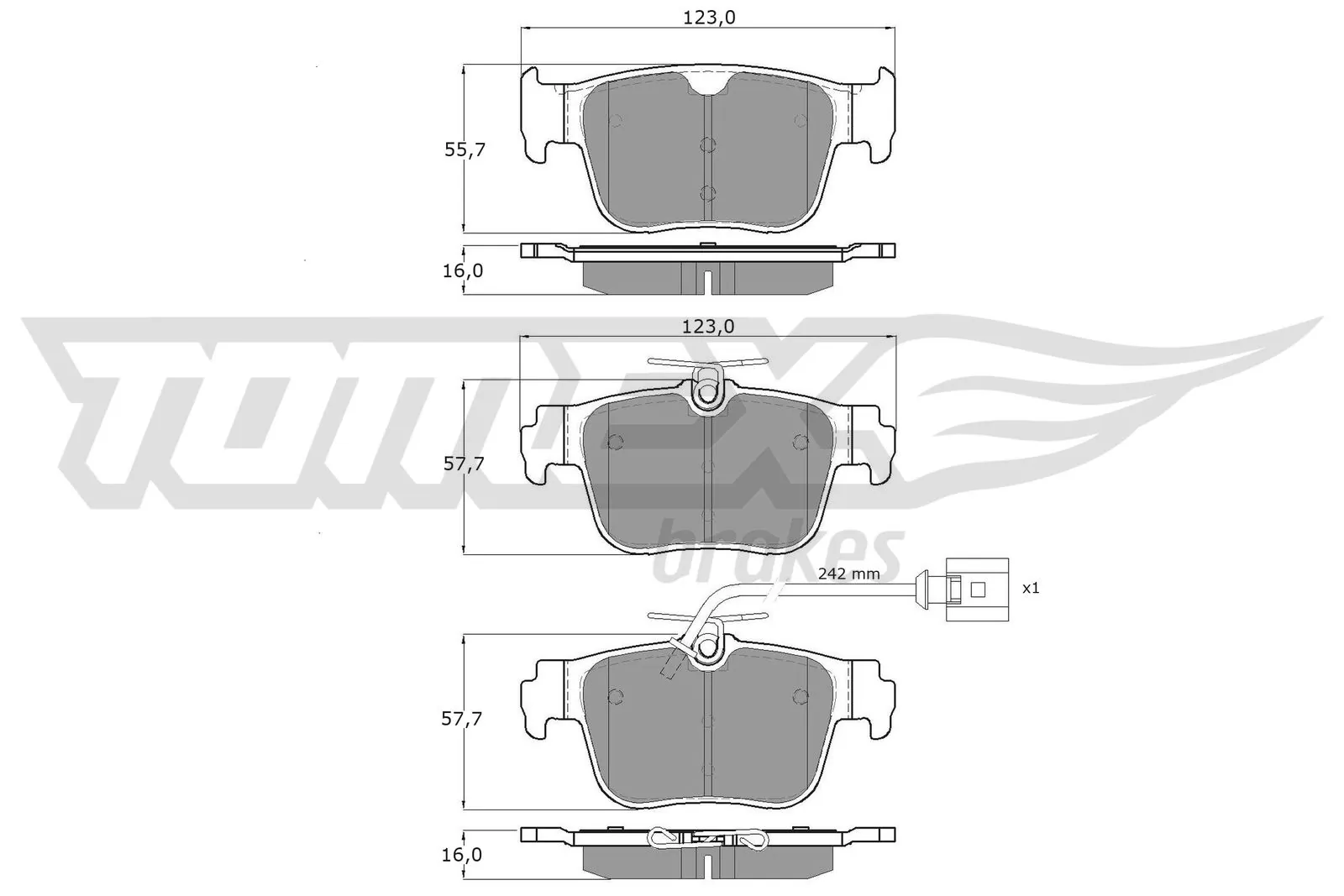 Brake Pad Set, disc brake TX 60-101