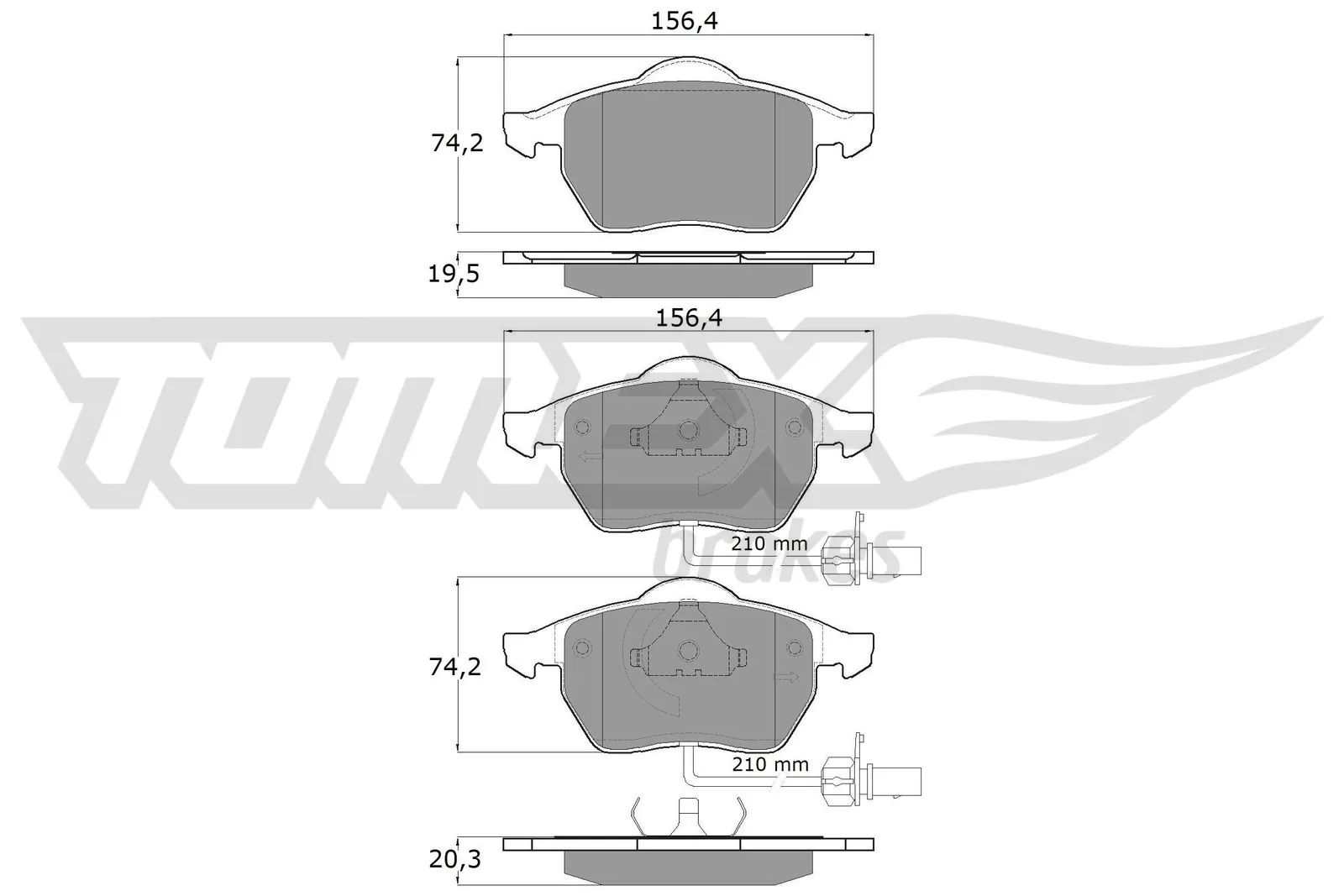 Brake Pad Set, disc brake TX 12-13