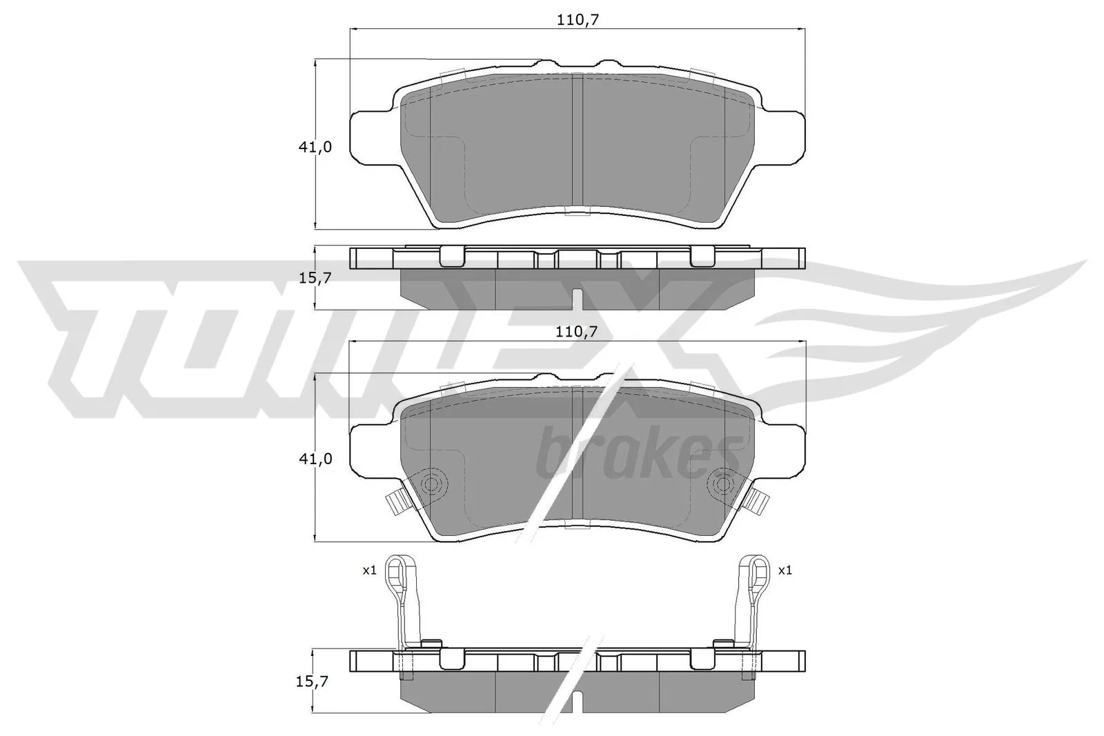 Brake Pad Set, disc brake TX 19-57