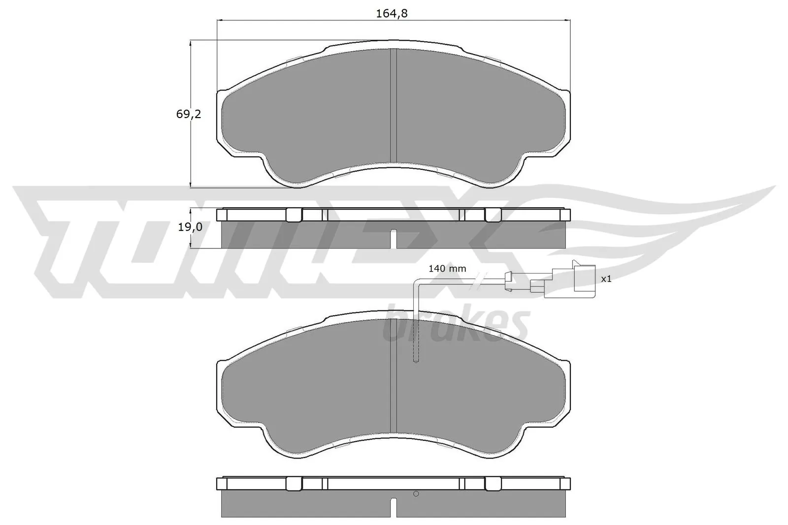 Brake Pad Set, disc brake TX 12-47