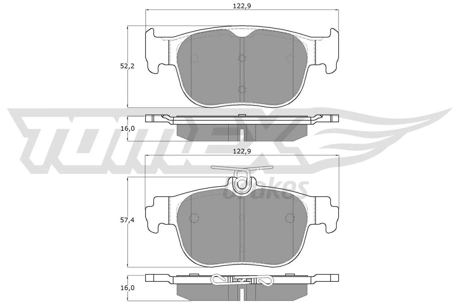 Brake Pad Set, disc brake TX 60-11