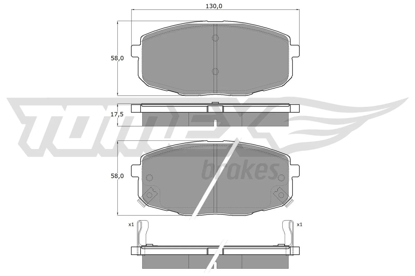 Brake Pad Set, disc brake TX 14-99