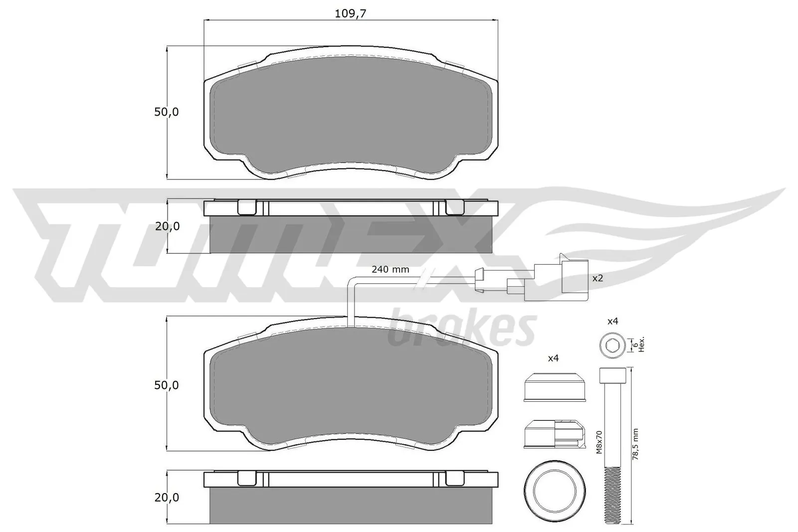 Brake Pad Set, disc brake TX 12-461