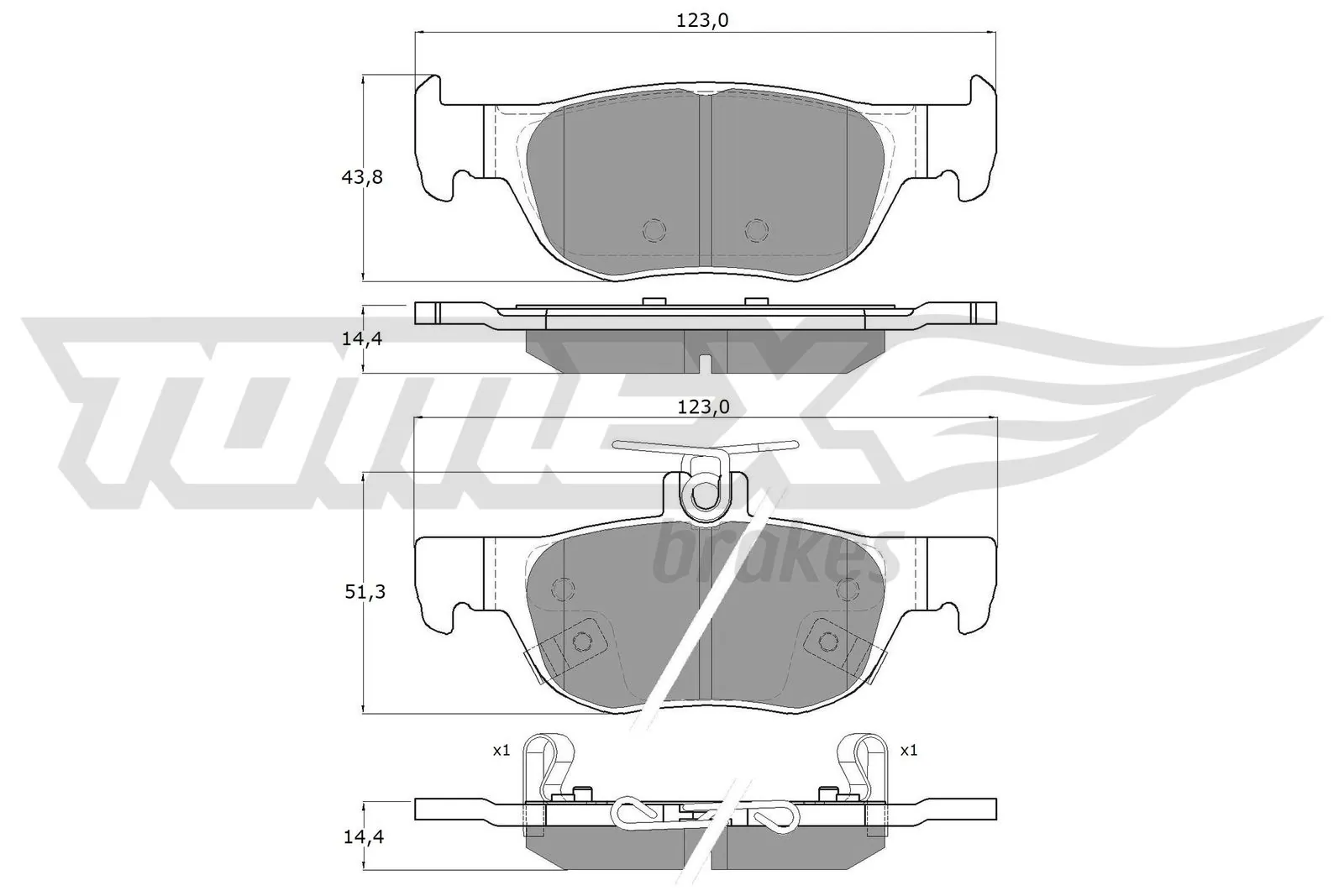 Brake Pad Set, disc brake TX 19-89