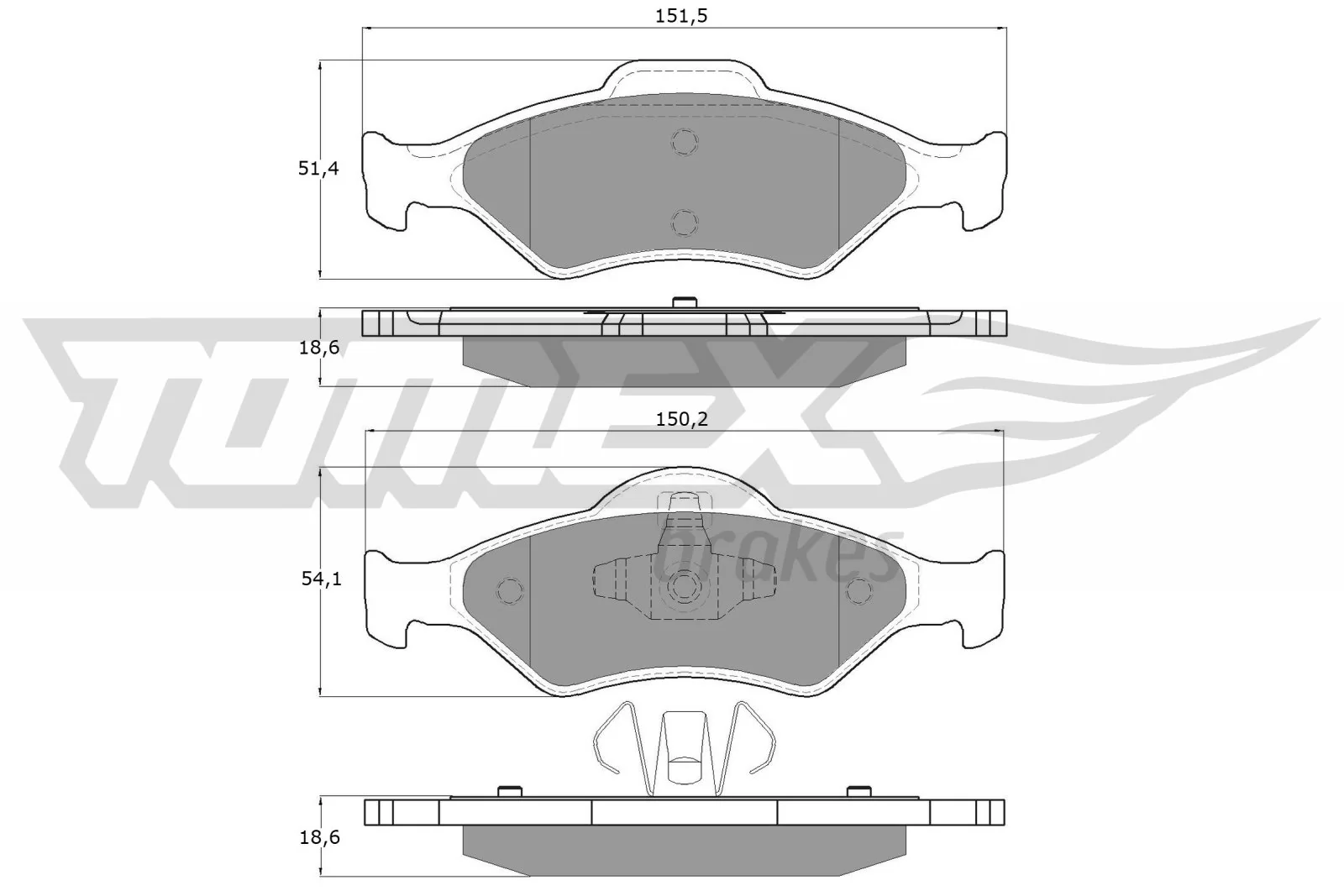 Brake Pad Set, disc brake TX 12-53