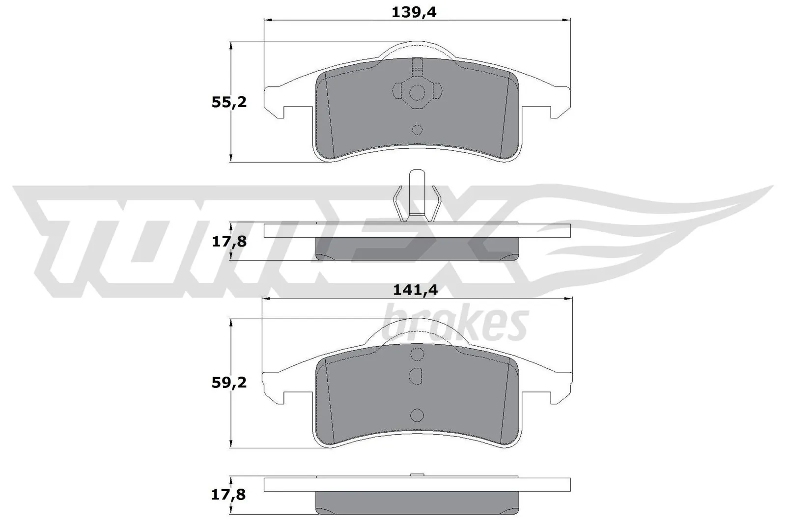 Brake Pad Set, disc brake TX 14-90