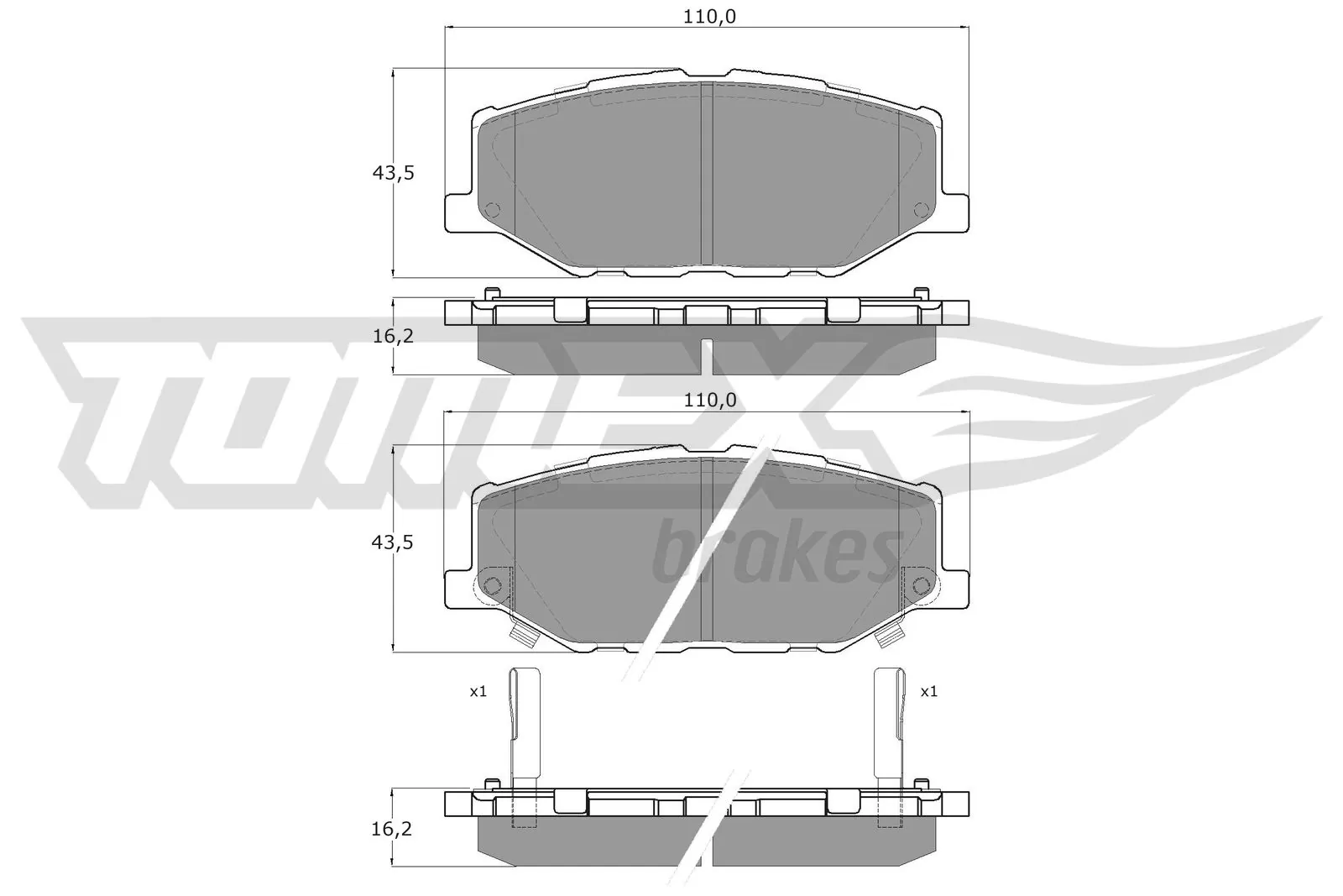Brake Pad Set, disc brake TX 60-56
