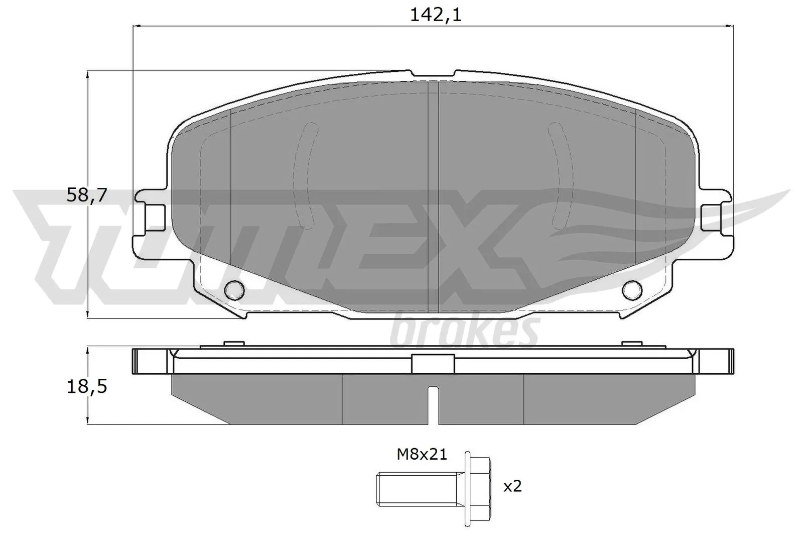 Brake Pad Set, disc brake TX 19-74