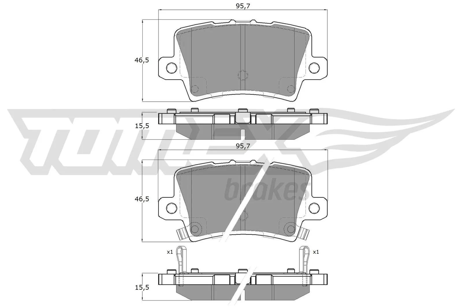 Brake Pad Set, disc brake TX 14-53